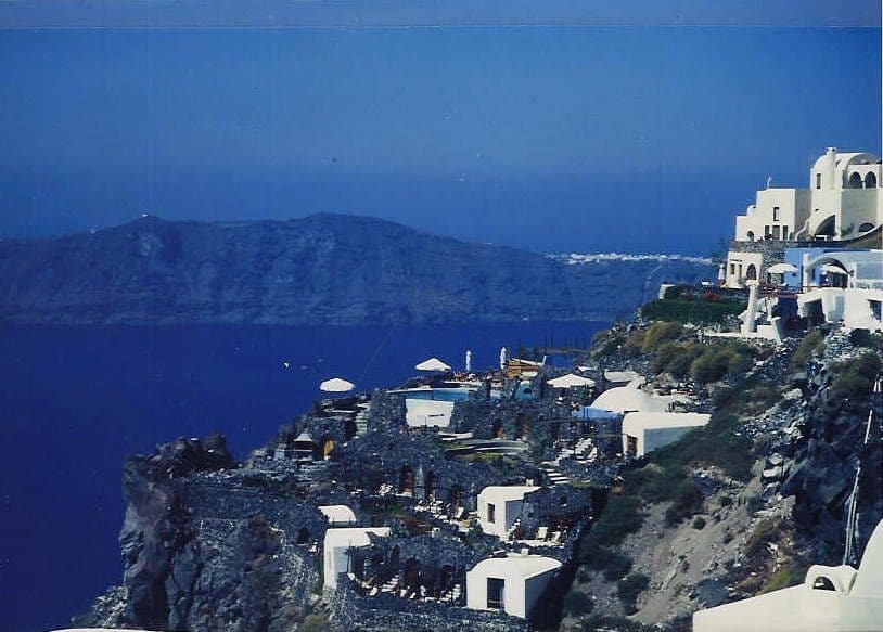 Santorini, one of the many beautiful Greek Islands