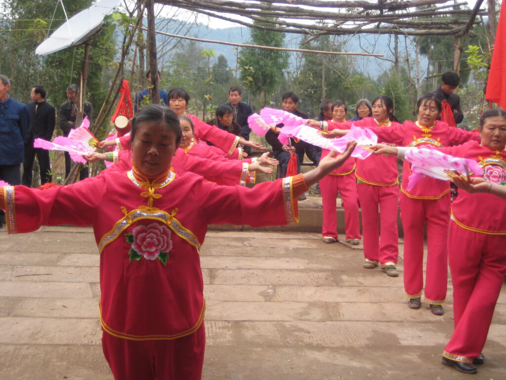 A common dance performance in a local village 