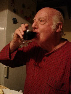 Mauro, my host dad enjoying his vino