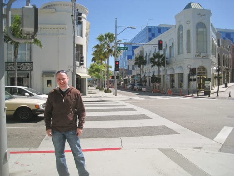 Posing on Rodeo Drive in Beverly Hills