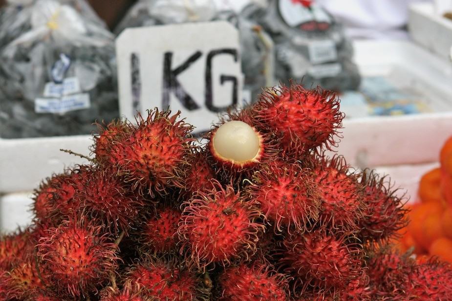 Rambutan (fruit) at the Chinatown market. Rambutan (fruit) at the Chinatown market.