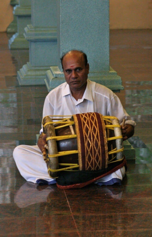Drummer at Hindu temple at Batu Caves. Drummer at Hindu temple at Batu Caves.