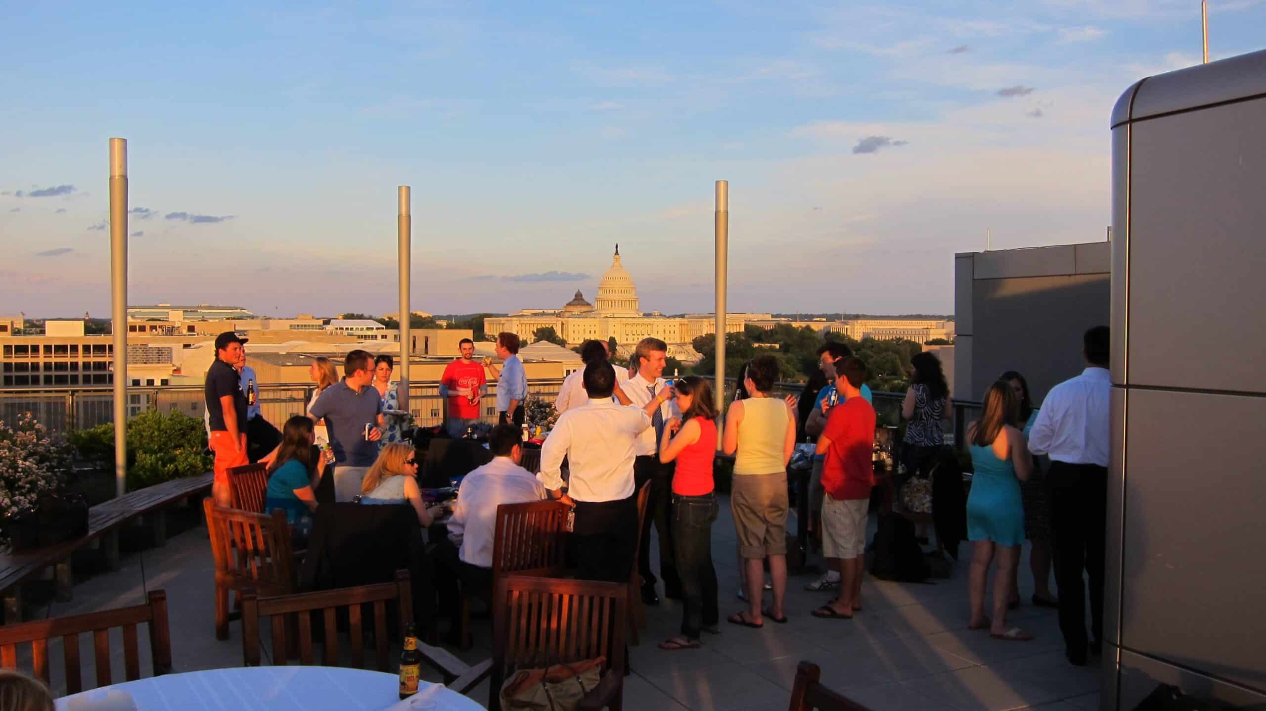 View of the Capitol from the Newseum rooftop.