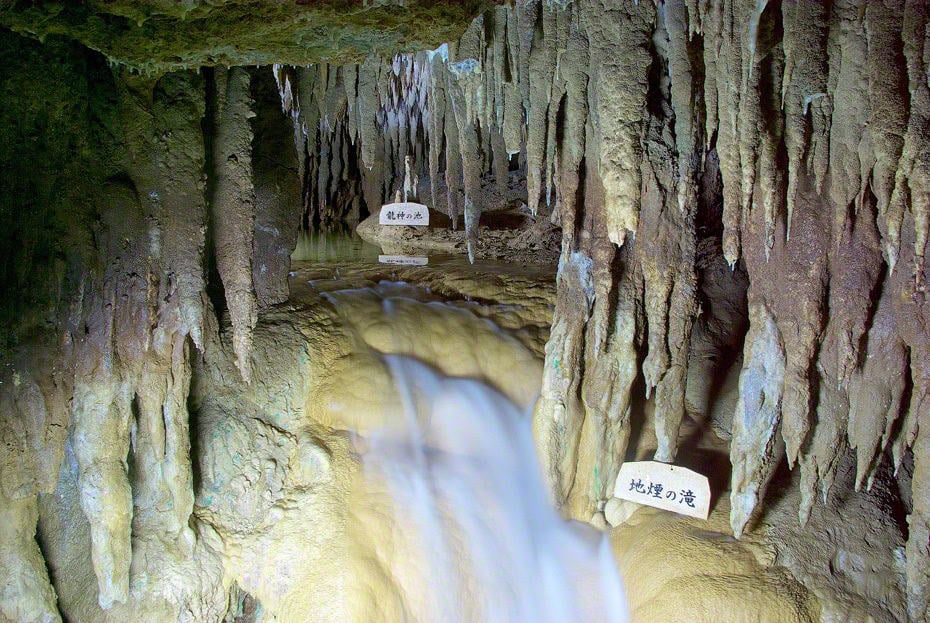 One of several streams flowing through the caves. One of several streams flowing through the caves.