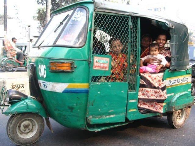 Family exiting a C.N.G.