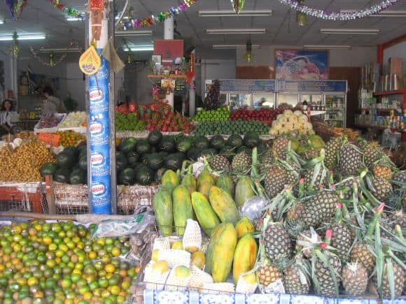 Fruit market in Thong Sala Koh Phangan, Thailand Fruit market in Thong Sala Koh Phangan, Thailand
