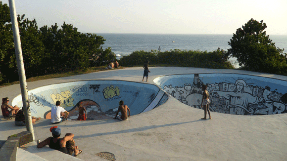 Skateboarding bowl in Rio de Janeiro, Brazil. Skateboarding bowl in Rio de Janeiro, Brazil.