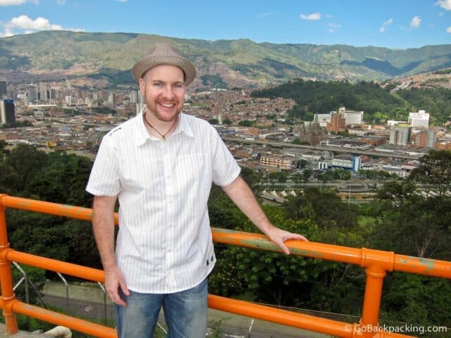 The author in Medellin