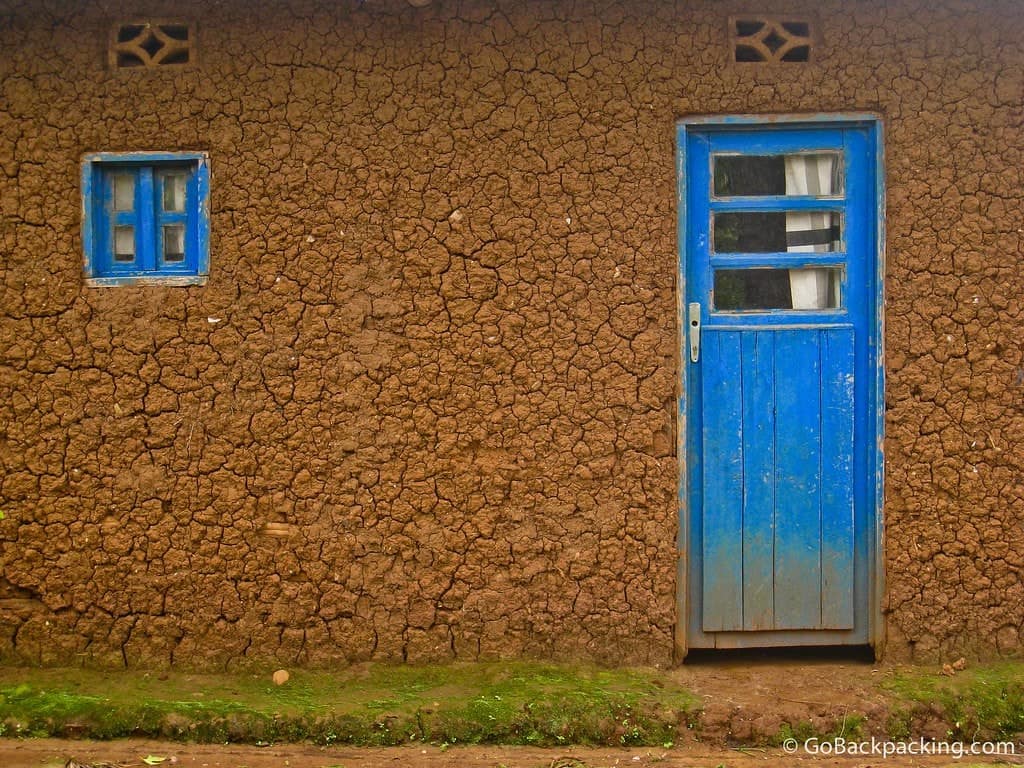 Blue door in Rwanda