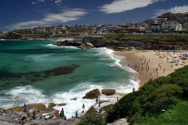 Beach on bondi to bronte walk