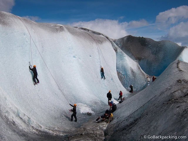 ice climbing in patagonia