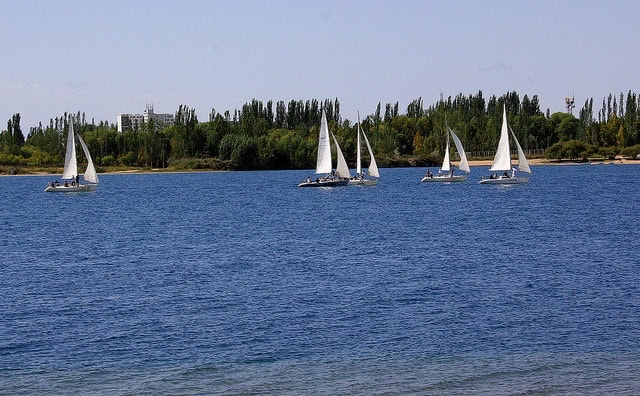 sailboats lake Issyk-Kul