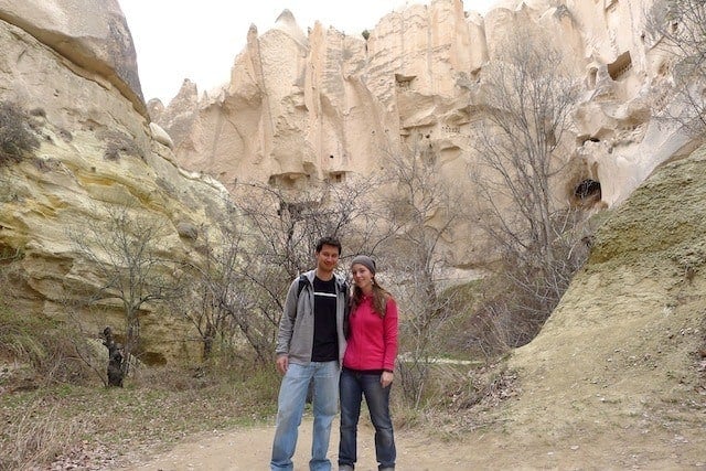 Brooke and Pat hiking Turkey, traveling as a couple.