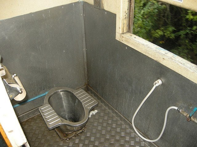 Squat toilet on a Thai train (photo: villadavida).