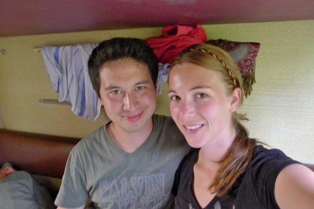 Brooke and Pat on a train in Russia Brooke and Pat on a train in Russia