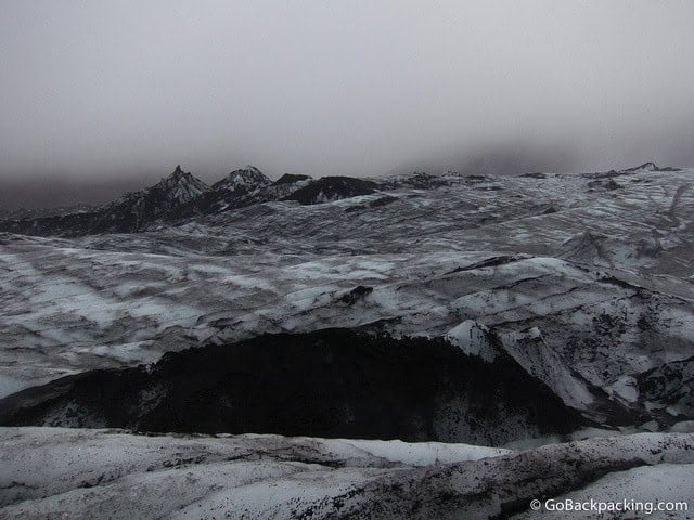 Sólheimajökull Glacier Volcanic ash darkens Sólheimajökull Glacier