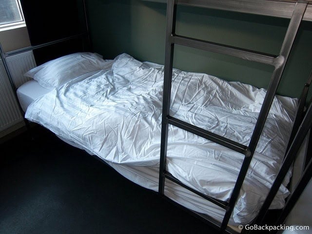 Dorm bed in a Reykjavik hostel Dorm bed in a Reykjavik hostel