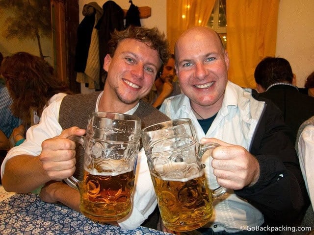 Drinking Oktoberfest beer