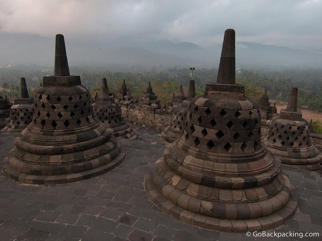 Dawn atop Borobudur Temple