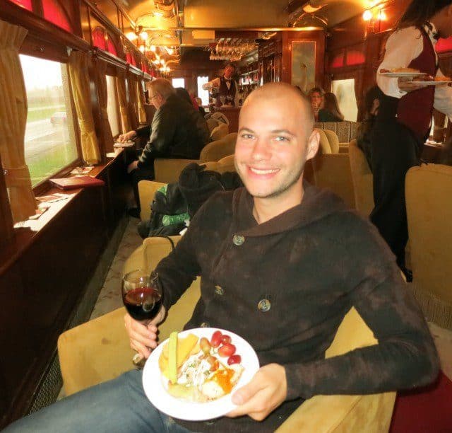 Napa Valley Wine Train The author on the Napa Valley Wine Train