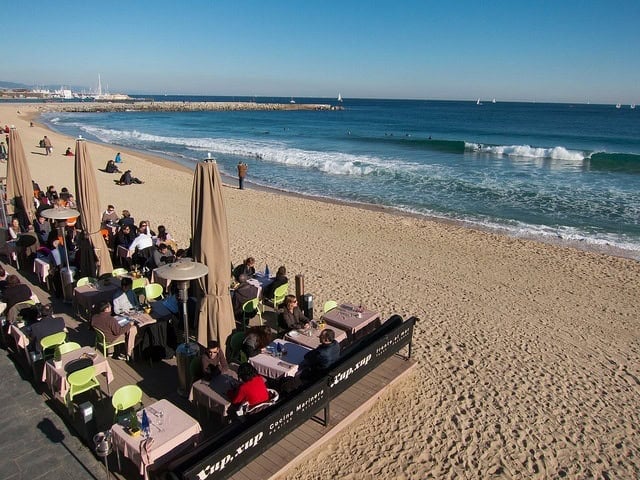 Beach in Barcelona Beach in Barcelona