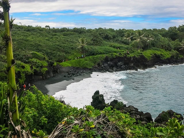 Hana Bay The black sand beaches of Hana Bay