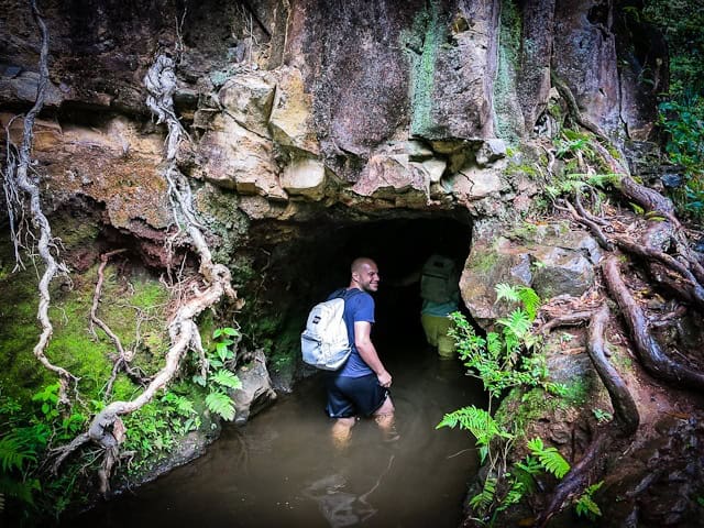 Entering the cave Here we go venturing into the unknown.