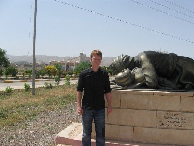Monument outside of Halabja Monument outside of Halabja honoring those who were killed by Saddam.