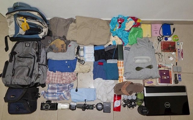 A solo backpacker's gear (photo: Nestor Lacle).