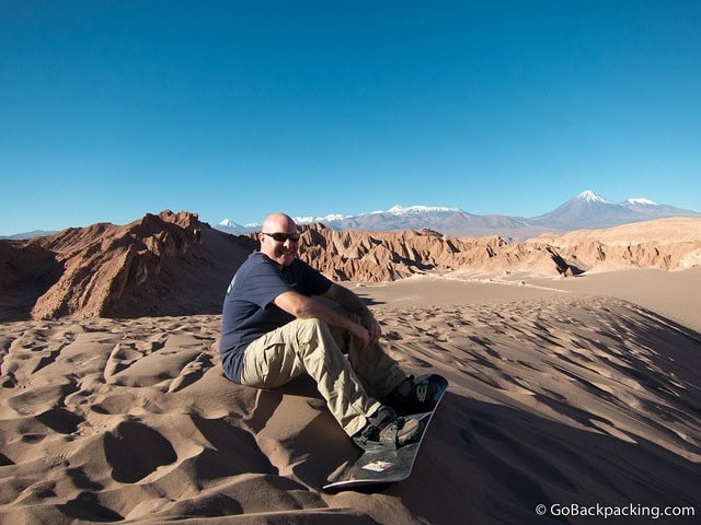 Sandboarding in the Atacama Desert