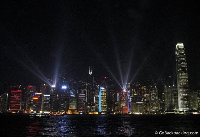 Laser Light Show in Hong Kong