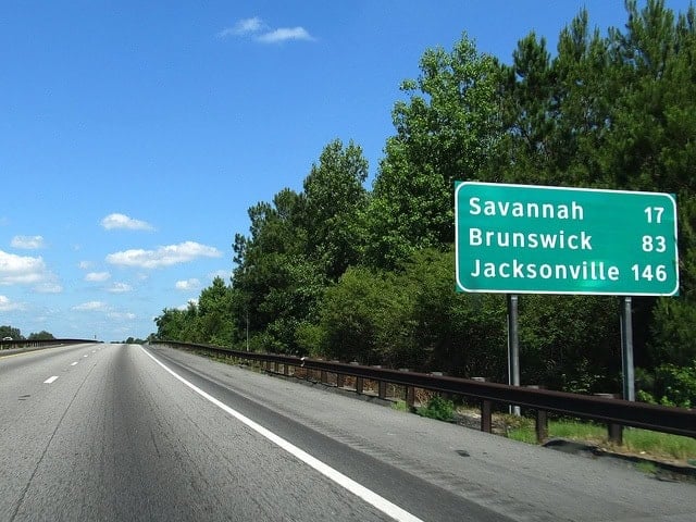 Road Sign on I-95 South