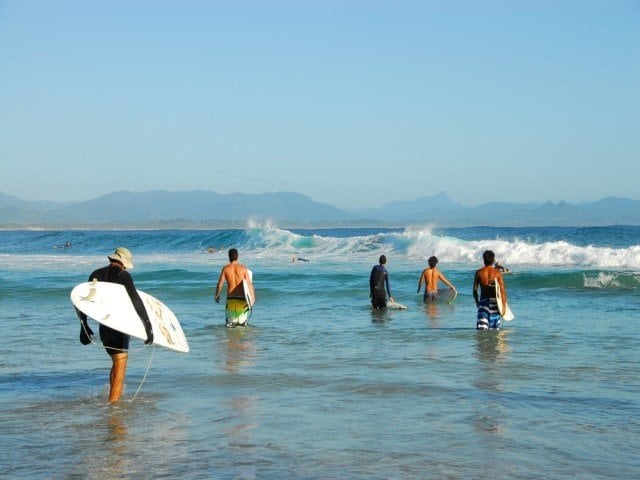 Surfing in Byron Bay