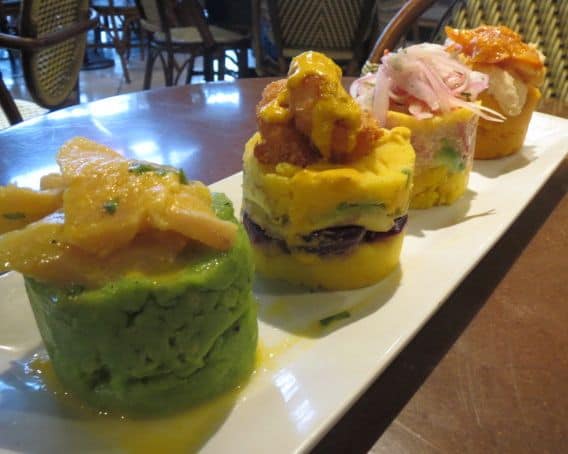 I had never eaten such a wide variety of causa with one dish.