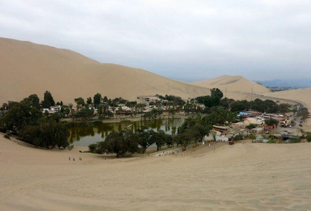 Huacachina was built around a small oasis.