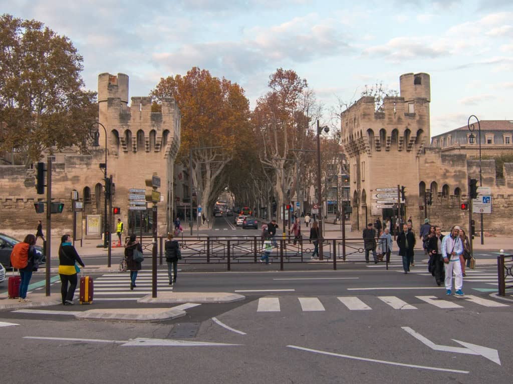 Entrance to Avignon as viewed from the train station