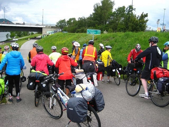 Cycling along the Danube Riber near Vienna (photo: Brian Burger)