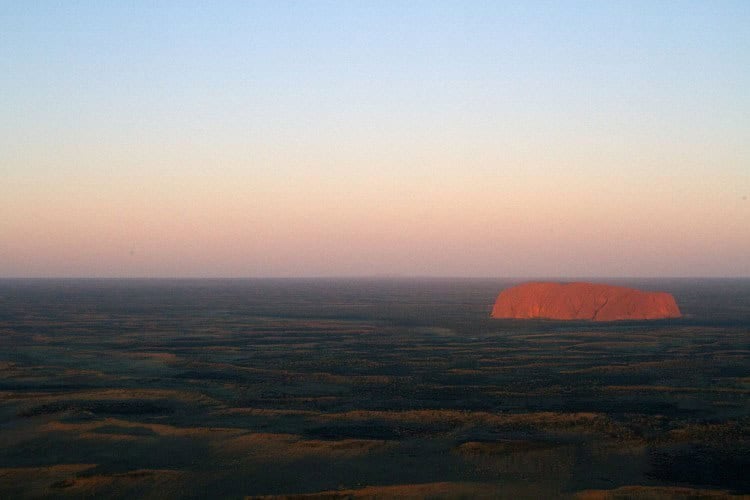 Uluru from the sky