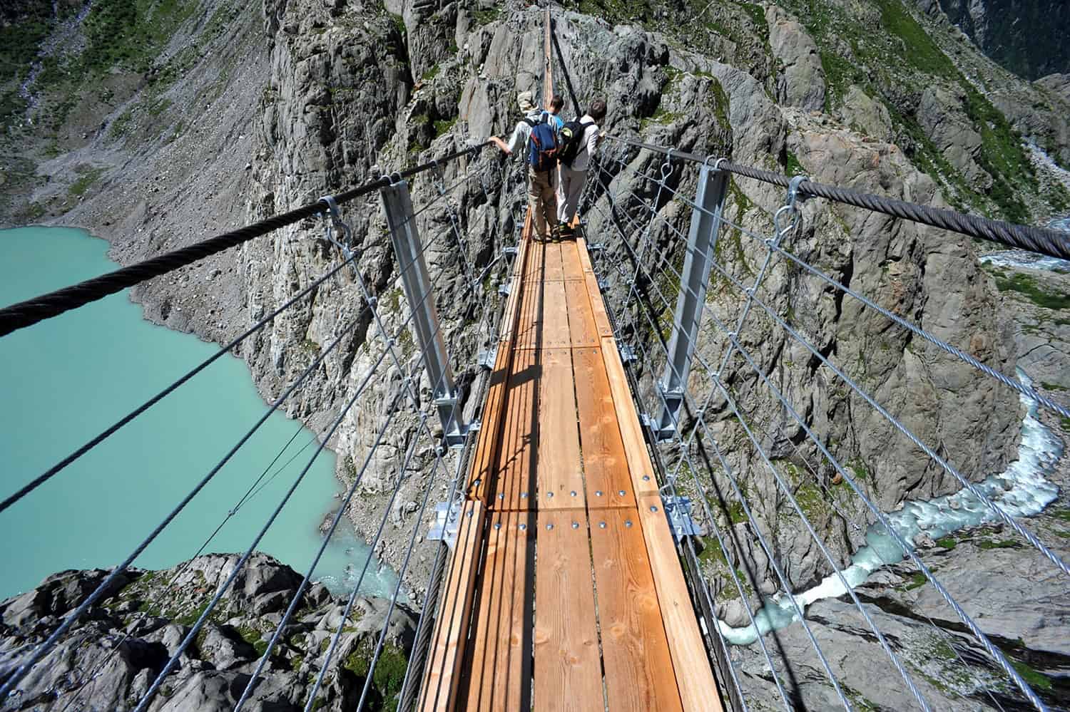 Trift Suspension Bridge in Switzerland (Credit: Wikipedia Commons)