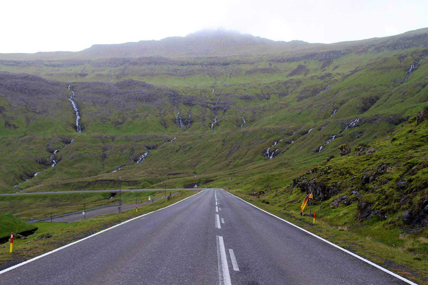 Empty roads in the Faroe Islands.