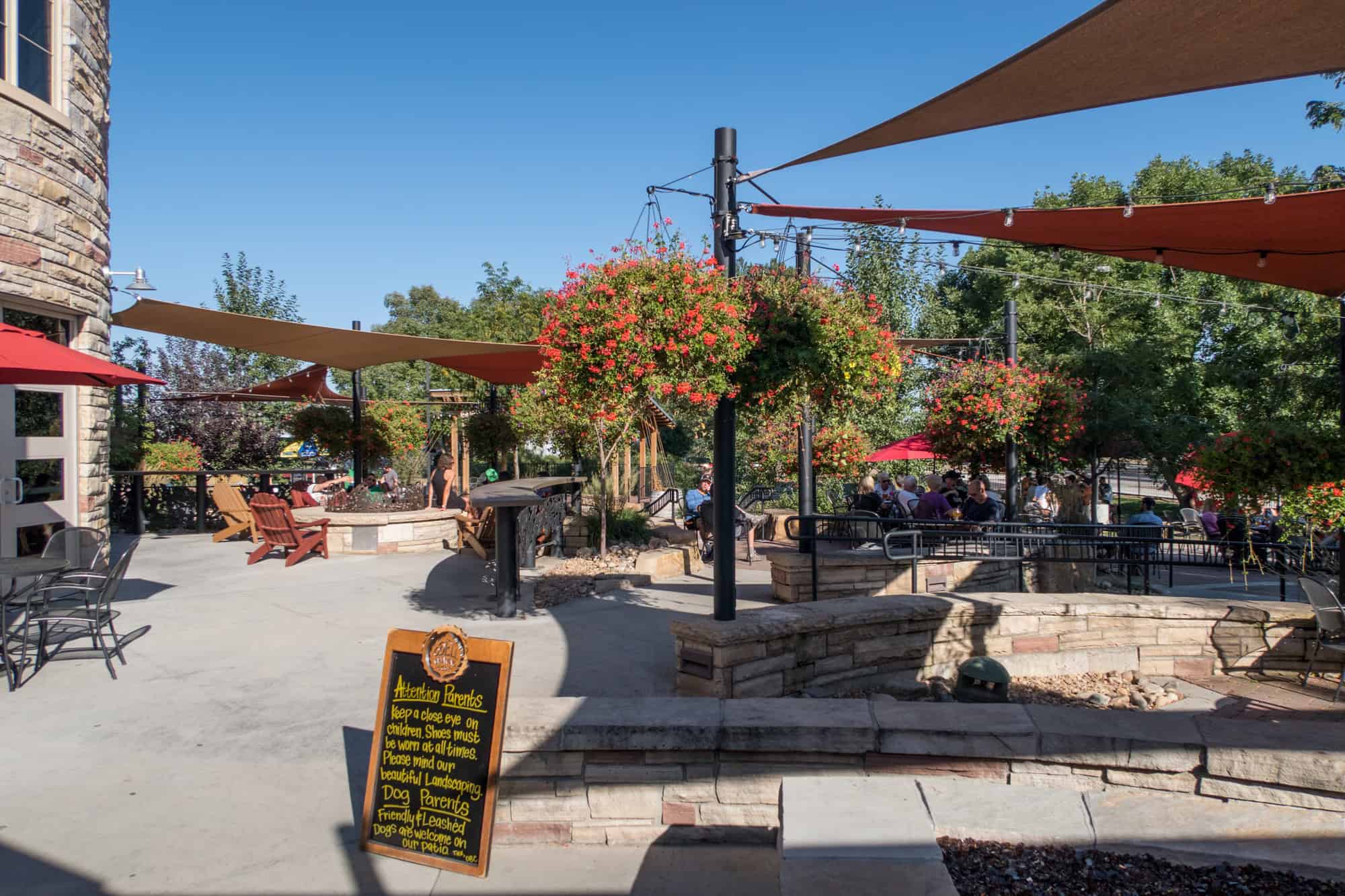 Beer garden at Odell Brewing's