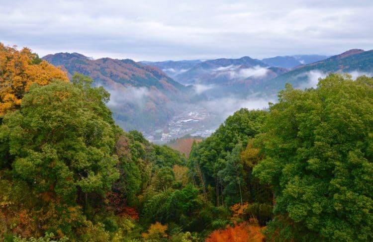 Asuke Castle in Autumn