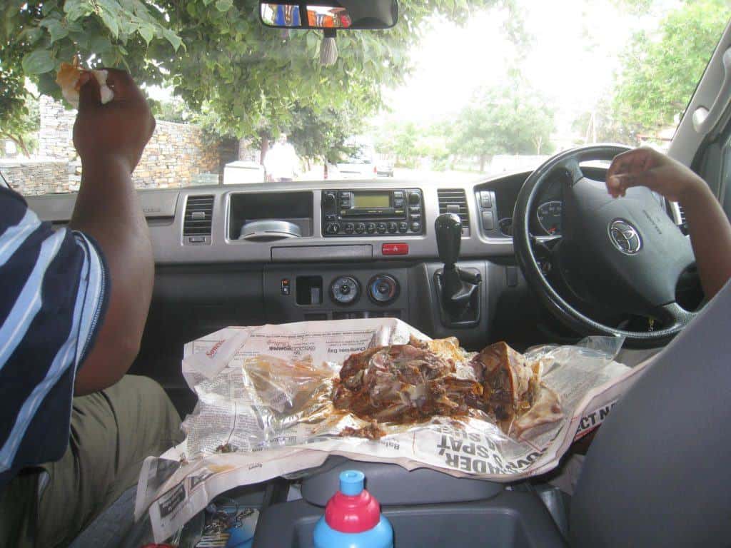 An unexpected stop for sheep's head in Soweto