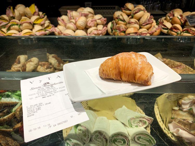 Pastry in Milan train station (photo: David Lee)