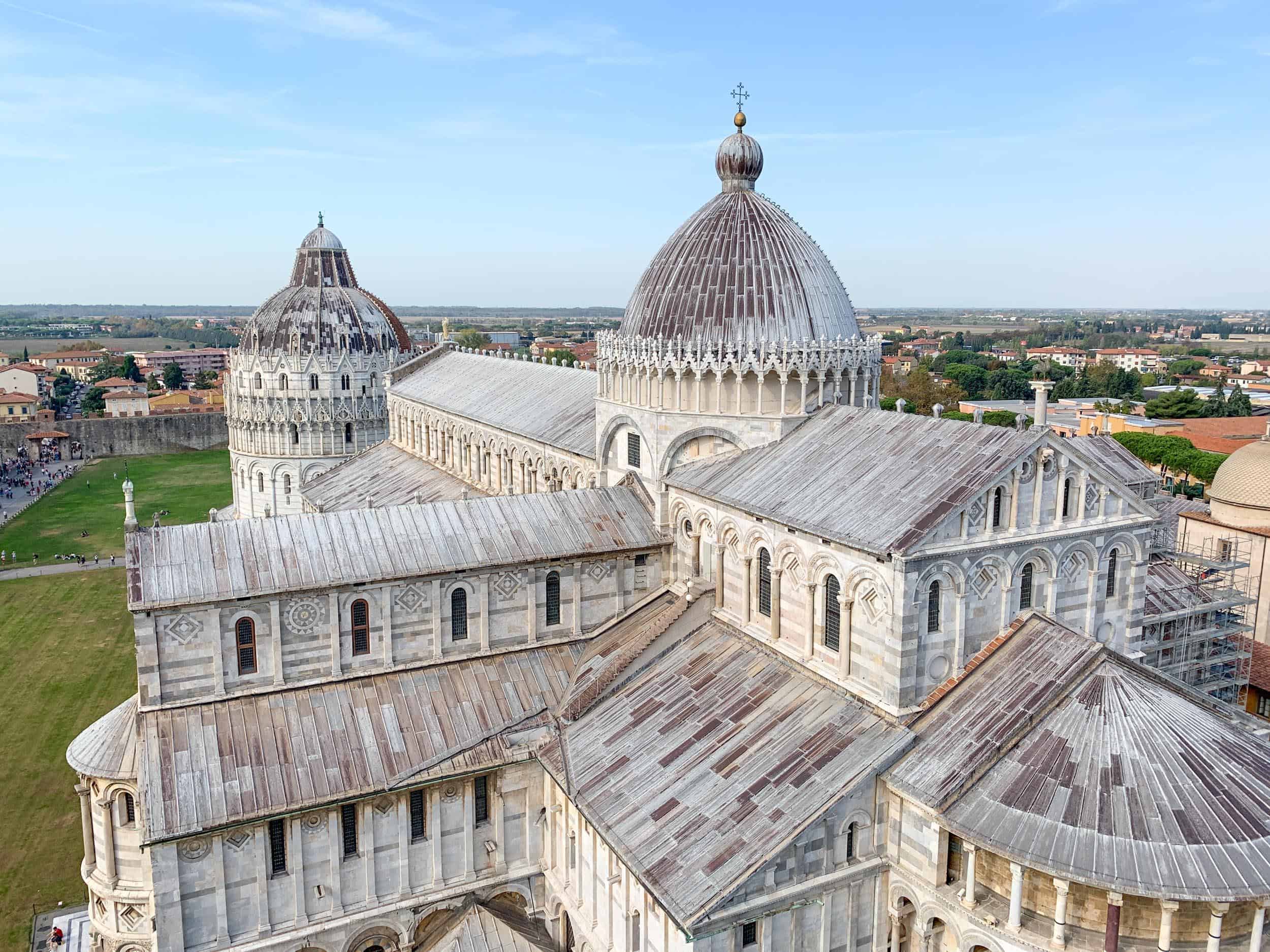 View from the top of the Leaning Tower of Pisa