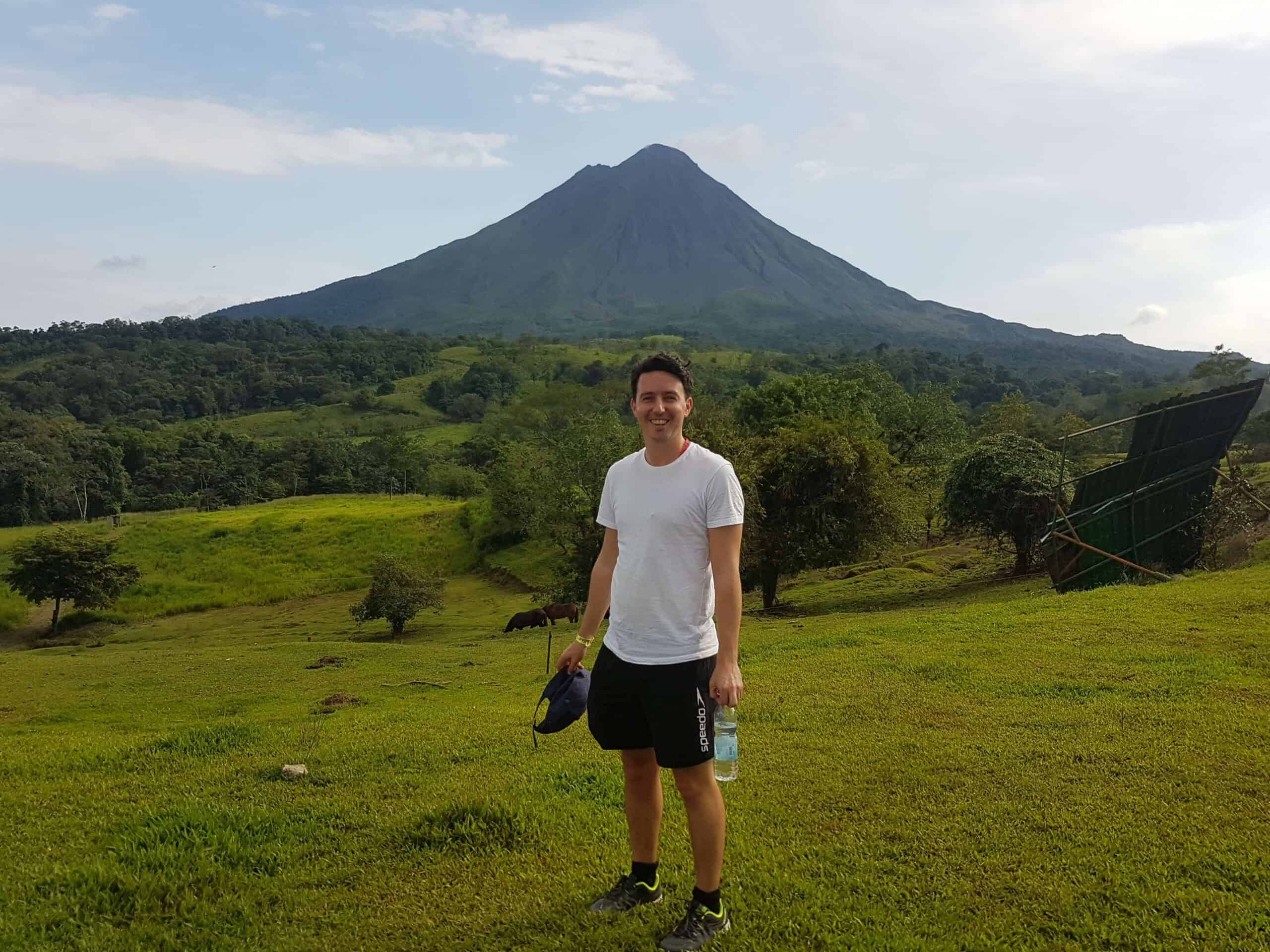 A volcano and me before meeting Abelina
