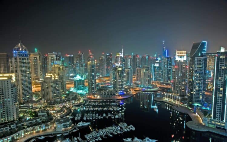 Dubai at night (photo: Elena Jones, Pixabay)