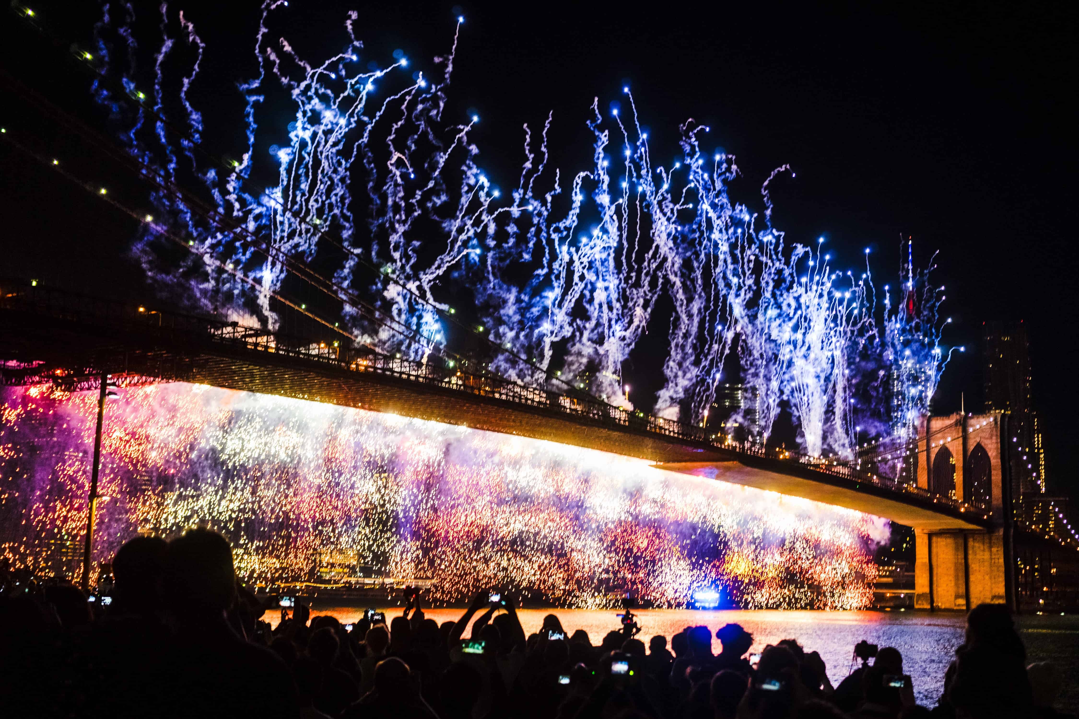July 4th Fireworks, Brooklyn Bridge, 2014