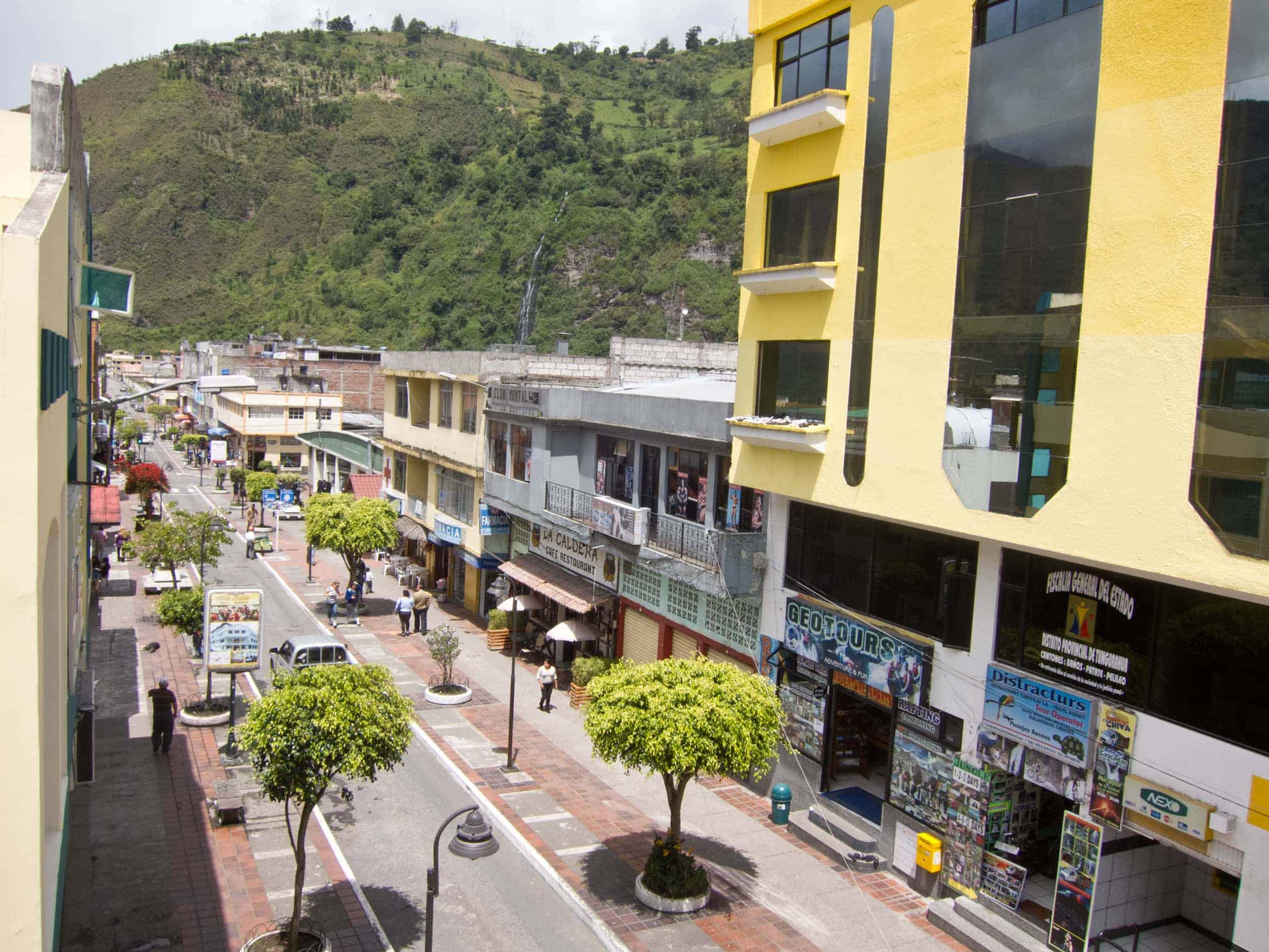 Ambato is the main street running through central Banos.