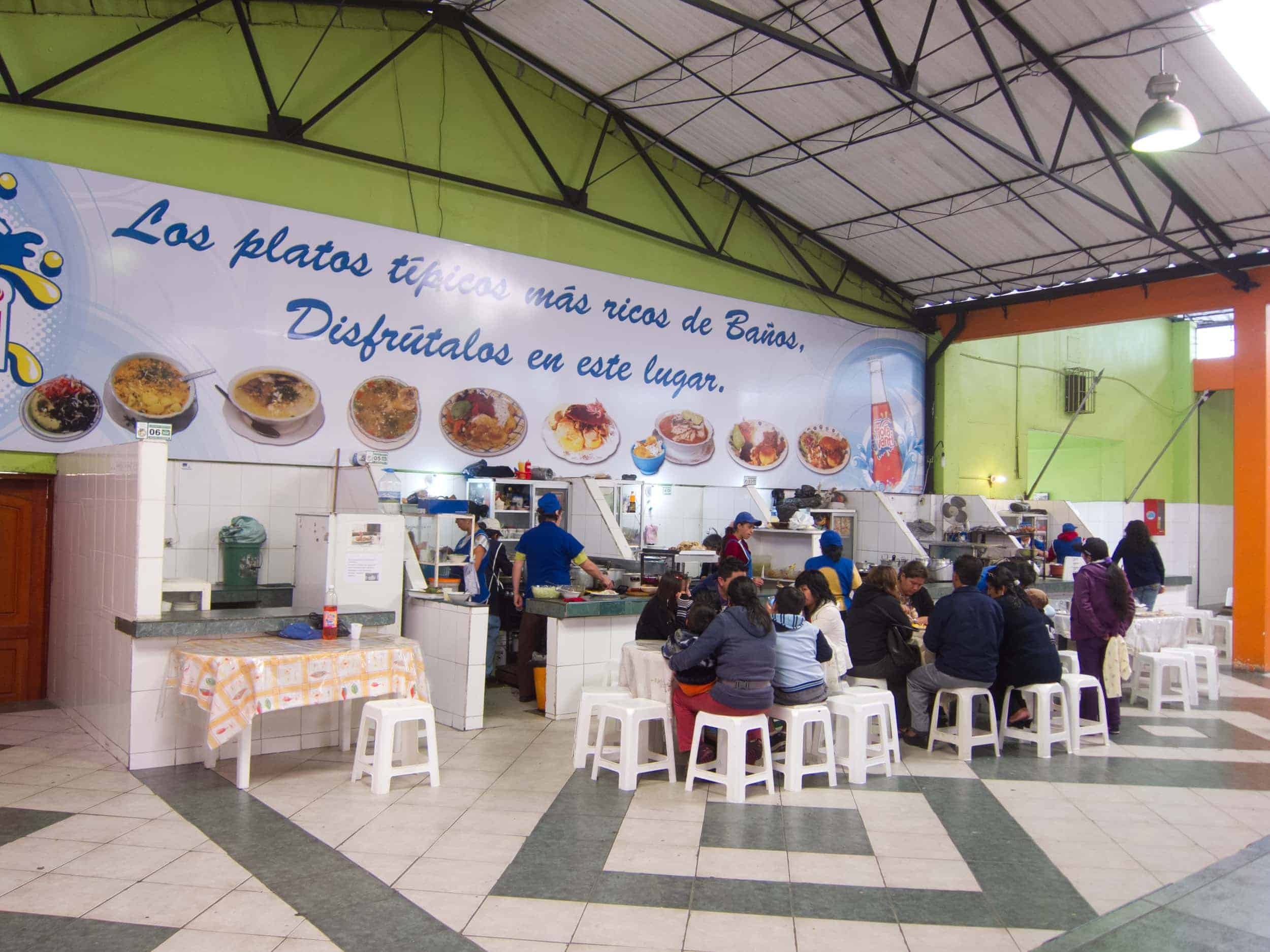 Inside Mercado, a market deserving of a spot in any Banos travel guide.